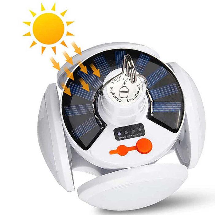 Lámpara Solar Esfera de 4 Aspas Plegable