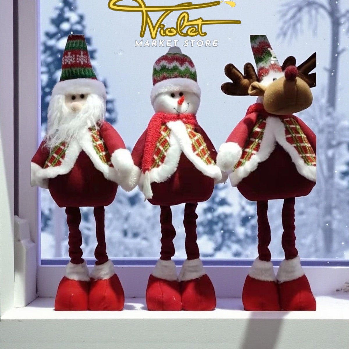 🎄 Muñeco de Santa Claus – 55 cm | Decoración Navideña Encantadora