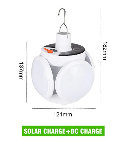 Lámpara Solar Esfera de 4 Aspas Plegable