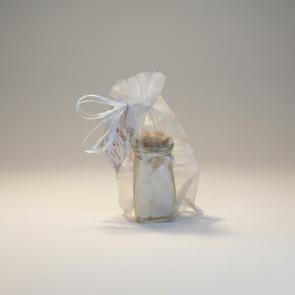 Vela Recuerdo Matrimonio Frasco Aromática, vela de soya artesanal para souvenir de matrimonio - Violet Market Store

