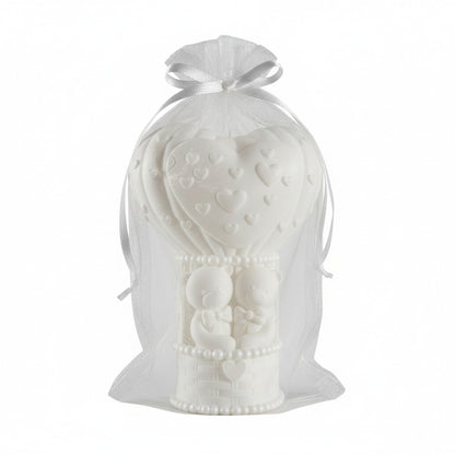 Vela Recuerdo Matrimonio Dulce - Bolsa Organza, vela de soya artesanal para souvenir de matrimonio - Violet Market Store
