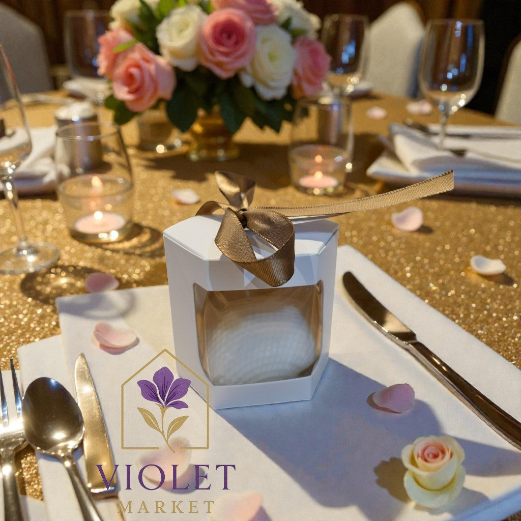 Vela Recuerdo Matrimonio Corazón Eterno - Caja, vela de soya artesanal para souvenir de matrimonio - Violet Market Store
