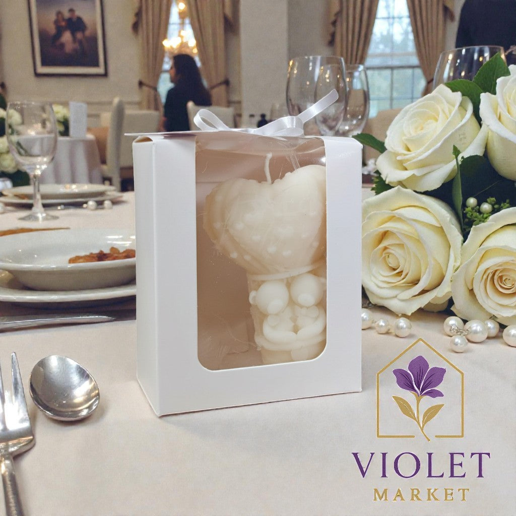 Vela Recuerdo Boda Dulce - Caja Regalo, vela de soya artesanal para souvenir de matrimonio - Violet Market Store
