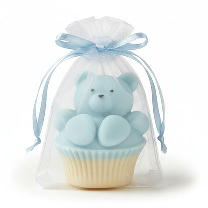 Vela Recuerdo Babyshower Cupcake Osito - Pack 10 Unidades