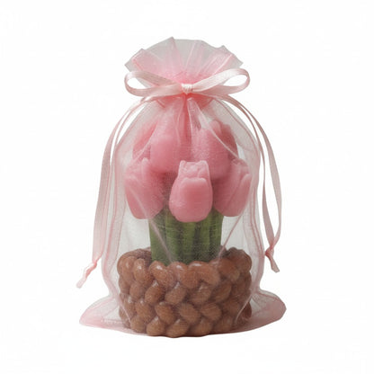 Vela Recuerdo Boda Tulipán Encanto - Bolsa Organza