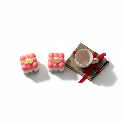 Pack 6 Velas Navideñas Candy Cube