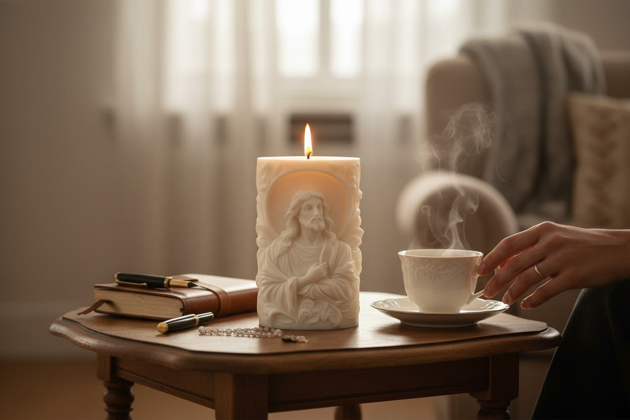 Vela Escultórica Jesús Sagrado