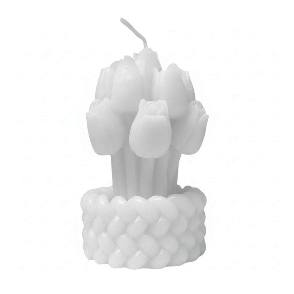 Vela Recuerdo Matrimonio Tulipán Encanto - Caja, vela de soya artesanal para souvenir de matrimonio - Violet Market Store
